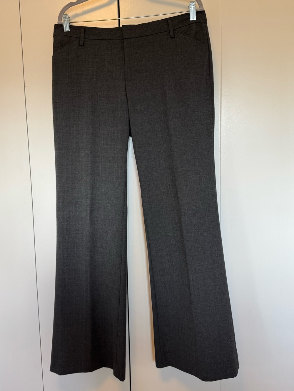 GAP Women's "Perfect Trouser" Stretch Wide Leg Grey Dress Pants Size 10 Regula